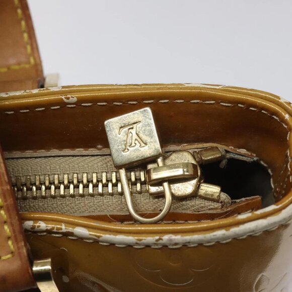 LOUIS VUITTON Monogram Vernis Houston Hand Bag Beige M91004 LV Auth bs23194 - Picture 3 of 14